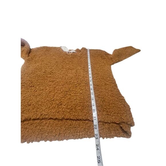 Pink Rose gold High/Low Popcorn Sweater Sz L NWT - Picture 7 of 8